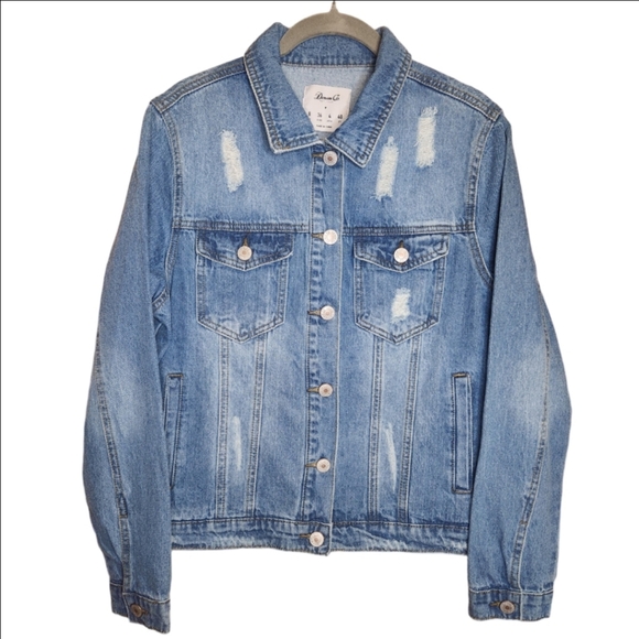 DENIM CO EMBROIDERY BOHO FESTIVAL OVERSIZE STATEMENT JEAN JACKET SIZE SMALL 4/6 - Picture 5 of 15